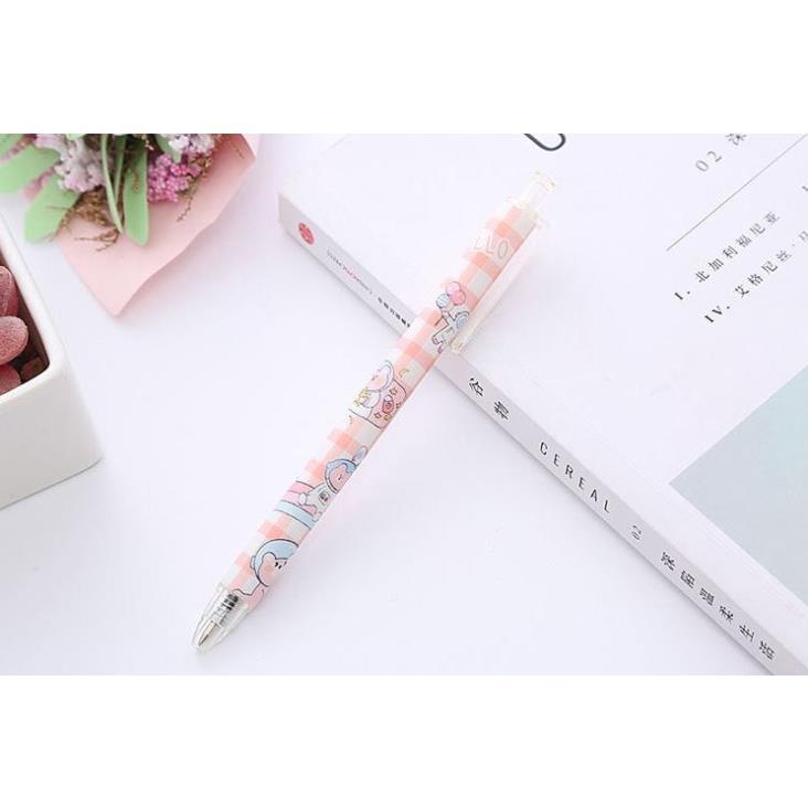 Bút Gel Bấm Gấu Mực Đen 0,5mm Dễ Thương H202