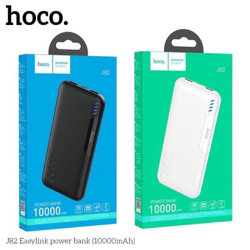 ☘️Pin Sạc Dự Phòng HOCO - J82 - 10.000mah - Sạc Nhanh Có Đèn Led Hiển Thị Dung Lượng Pin - Hàng Chính Hãng Lỗi 1 đổi 1