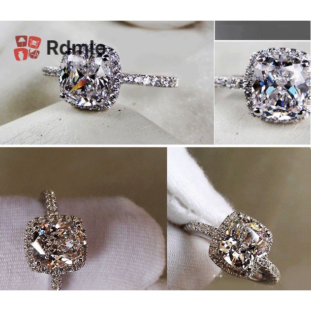 Nhẫn Bạc 925 Đính Đá Kim Cương Thời Trang 1.01ct Cho Nữ