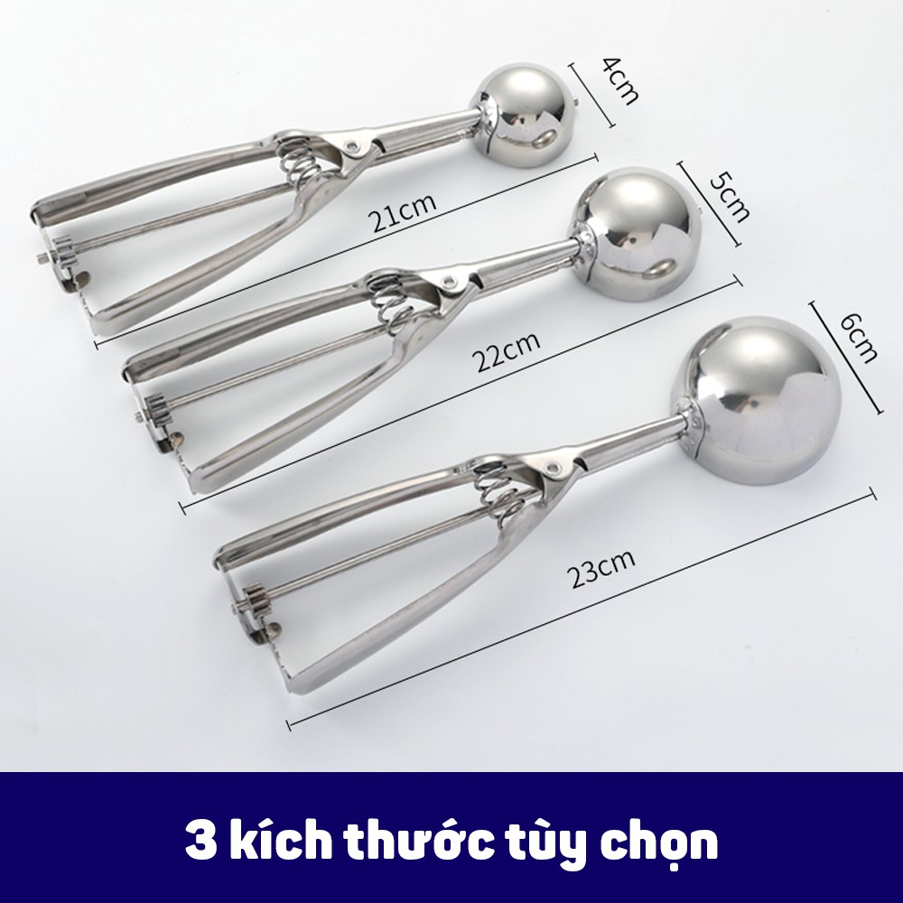 Muỗng múc kem, trái cây inox - Phượng NÈ