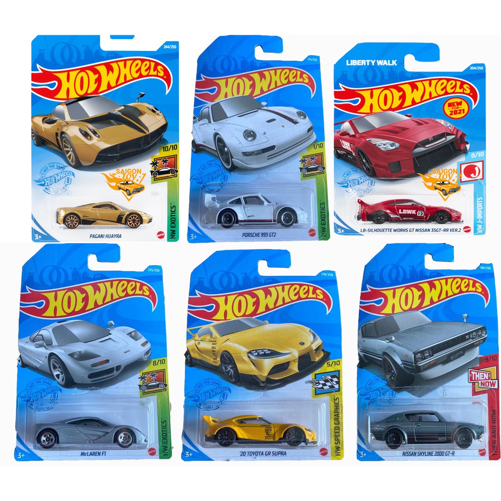 Bộ 5 Mô Hình Xe Hotwheels 2022 Mẫu Mới Full Card