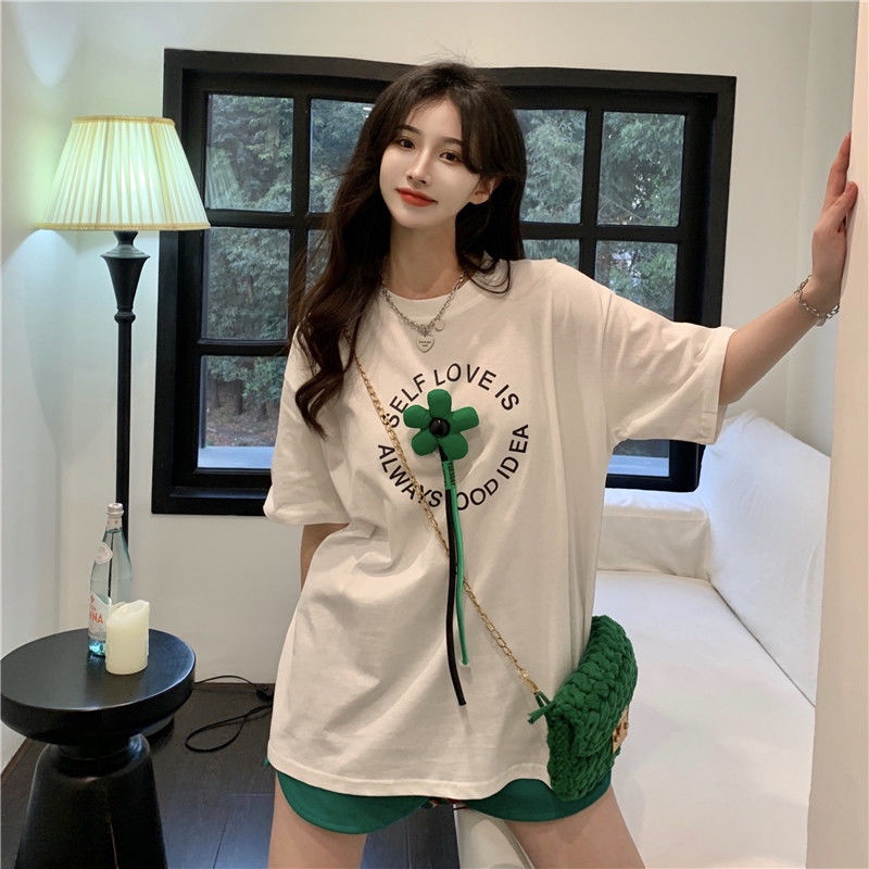 Áo Thun Ngắn Tay In Hình Thời Trang Hàn Quốc Cá Tính