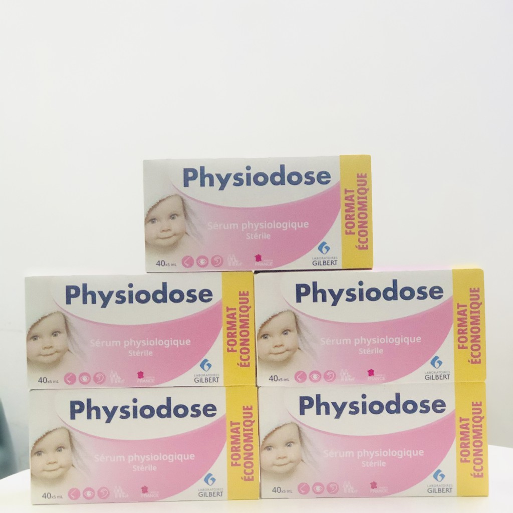 Nước muối sinh lý Physoline Pháp vệ sinh hàng ngày cho bé tép hồng - vàng