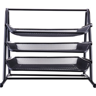 Kệ sắt đựng tài liệu không gỉ sét - Khay kim loại đựng hồ sơ 3 tầng chắc chắn, siêu bền - Kệ inox đựng hồ sơ văn phòng