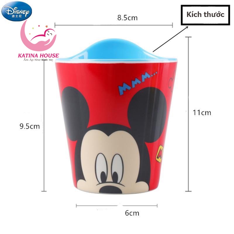 Ly uống nước cho bé thương hiệu Disney, chất liệu melamine 2 màu dày dặn, an toàn sử dụng