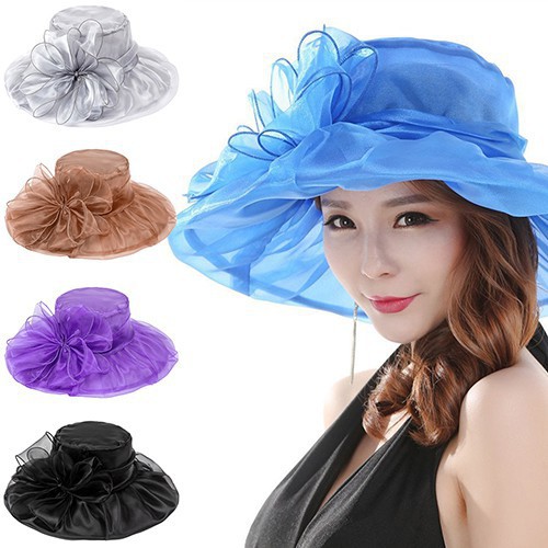 Mũ tai bèo thời trang phối màn lưới và nơ thời trang cá tính