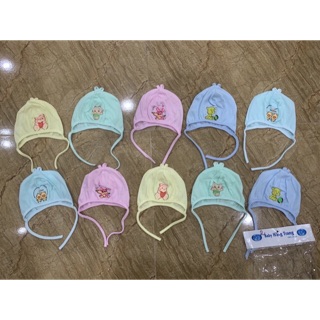MŨ SƠ SINH BUỘC DÂY COTTON ĐẸP