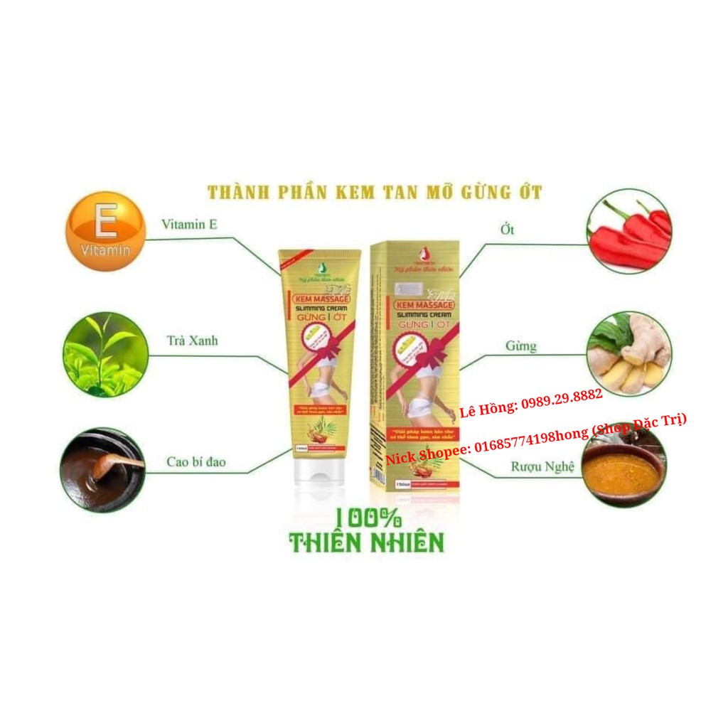 (Mẫu MỚI) Kem Tan Mỡ Ngân Bình Cao Cấp + Tặng Thước Dây Đo _ Hộp to 150gr _ Chính Hãng (Cao gừng ớt tan mỡ Gia truyền)