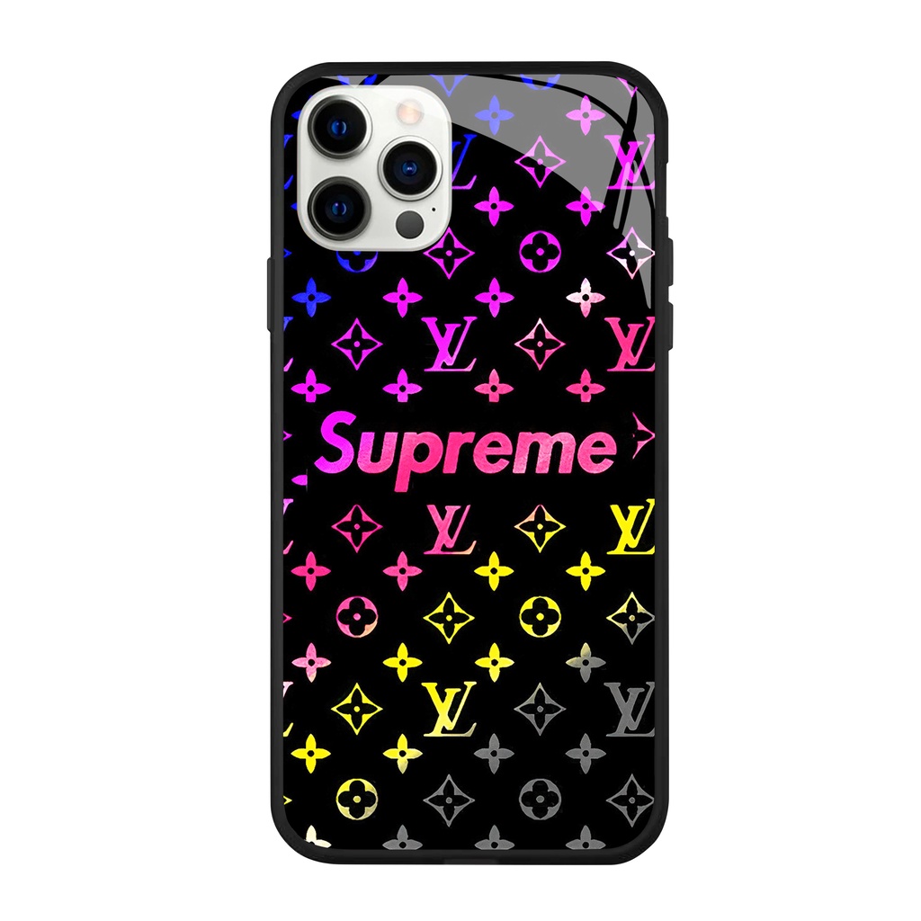 Ốp lưng iphone cao cấp Supreme LV cho iphone 14 13 pro max 12 pro max mini 6 s plus 7 8 plus X r s max 11 pro max Se2