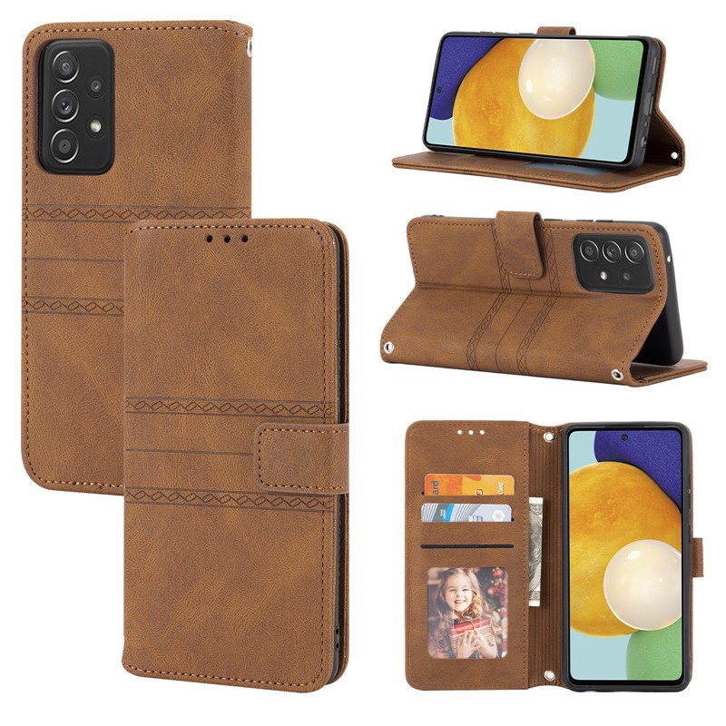 Bao Da Điện Thoại Dạng Ví Nắp Lật Có Dây Đeo Cho Samsung Galaxy A13 A03core A73 A04S 4G 5G