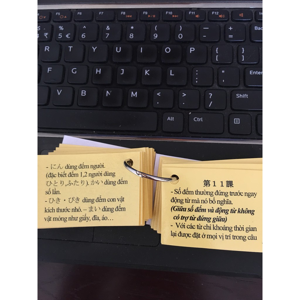 Flashcards ngữ pháp N5 - Thẻ học ngữ pháp N5 có ép plastic chống nước