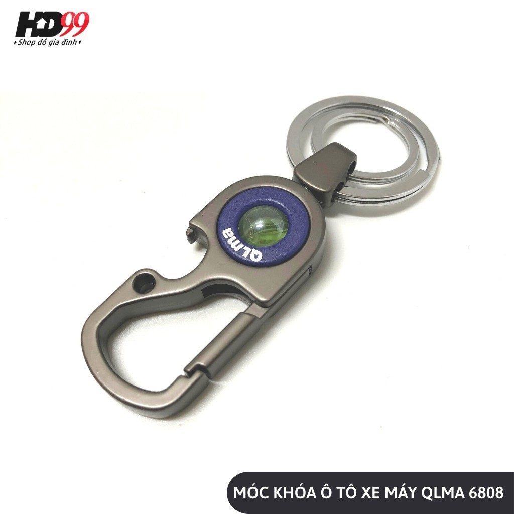 Móc Khóa Xe Máy Ô tô ️Cao Cấp QLMA 6808 | Móc Khóa Thép Cao Cấp Gài Thắt Lưng Cho Nam, chức năng mở bia cực tiện dụng