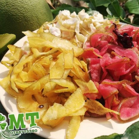 Mứt vỏ bưởi sấy dẻo mix 3 vị 500g