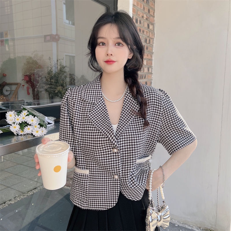 Áo Khoác Mỏng Dáng Ngắn Phong Cách Pháp Thời Trang Cho Nữ