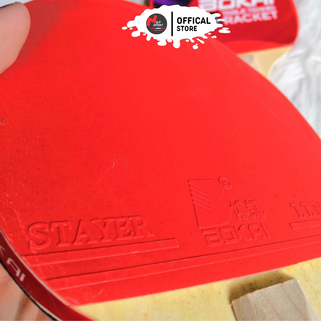 Vợt Bóng Bàn Bokai Cao Cấp (Free Ship) Tiêu Chuẩn_Dành Cho Người Mới Tập Chơi_Tằng 3 Quả Bóng Bàn | 2 Chiếc Vợt