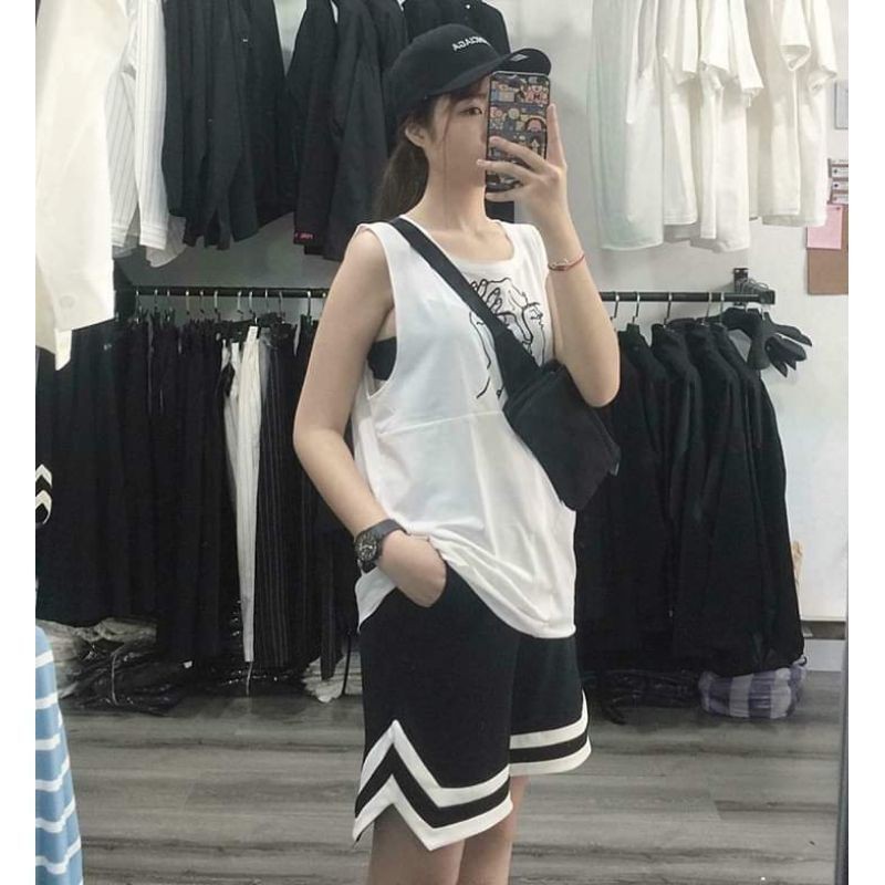 Quần short v line unisex nam nữ 40kg - 90kg