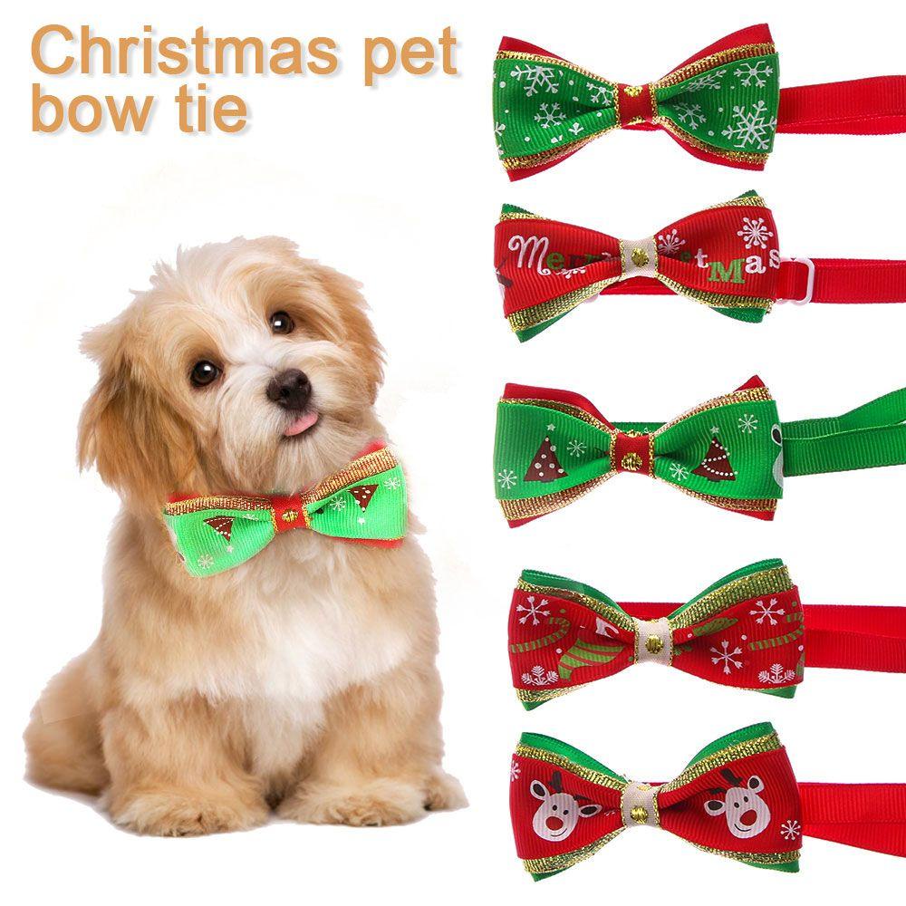 Vòng Cổ Thắt Nơ Điều Chỉnh Được Phong Cách Giáng Sinh Mới Dành Cho Chó LAYOR1