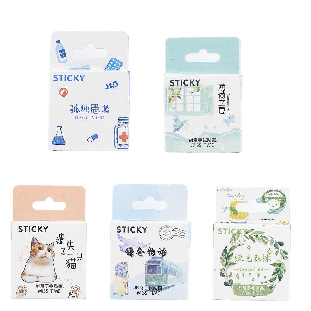 Bộ 46 Miếng Dán Trang Trí Sổ Tay / Ván Trượt / Nhật Ký Họa Tiết Hoạt Hình Chống Thấm Nước Diy
