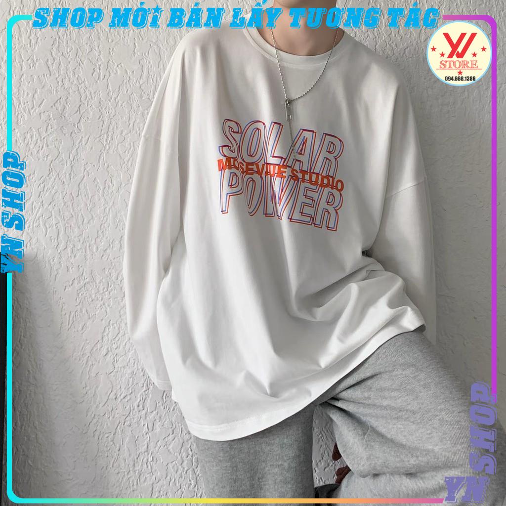 Áo thun tay dài SOLAR phông nam nữ form rộng unisex oversize ulzzang