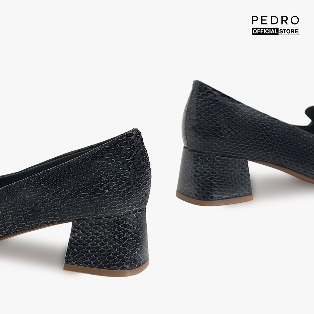 PEDRO - Giày cao gót đế vuông phối quai kim loại thời trang PW1-26220059-65