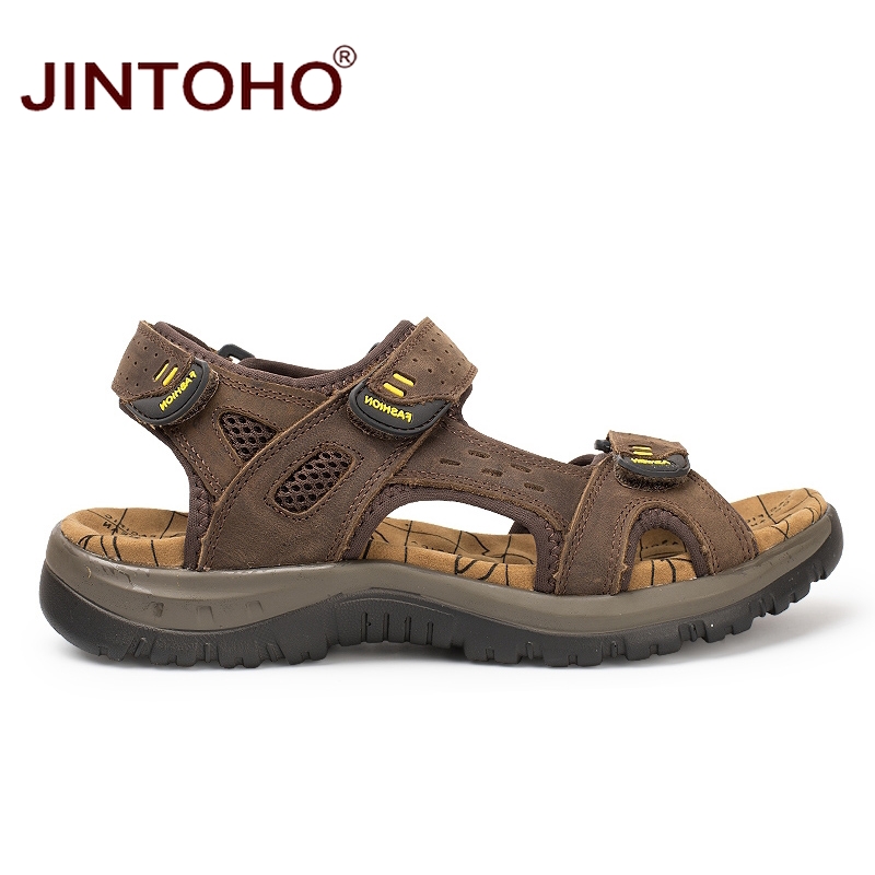 Giày sandal da đi biển phong cách hợp thời trang cho nam