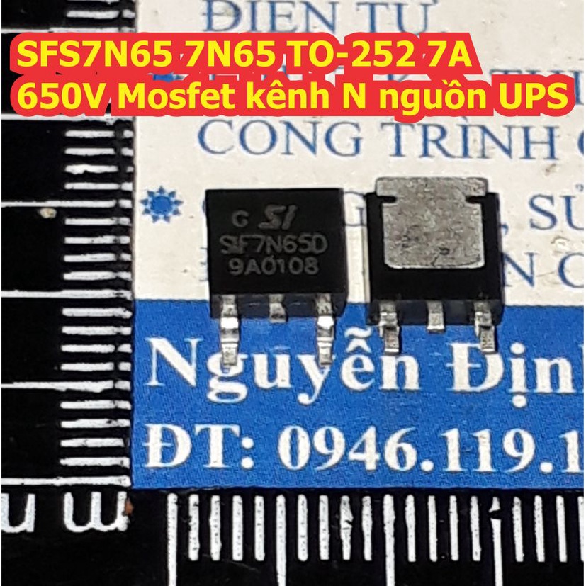 5 con SFS7N65 7N65 TO-252 7A 650V Mosfet kênh N nguồn UPS kde8050