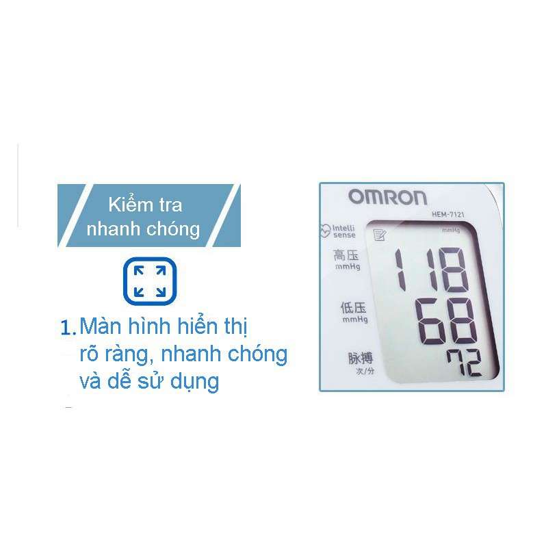 [GIÁ ƯU ĐÃI] MÁY ĐO HUYẾT ÁP OMRON HEM 7121 CHÍNH HÃNG Phiên bản trung quốc