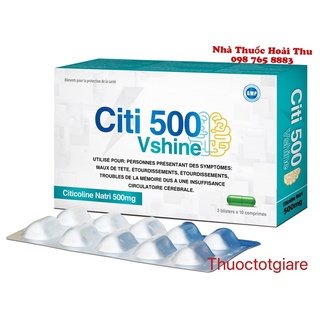 CITI 500 Vshine - Giảm đau đầu ,hoa mắt,chóng mặt,người bị suy giảm trí nhớ ( Hộp 30v )