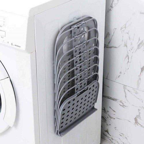 Giỏ nhựa đựng quần áo và đồ dùng sinh hoạt treo tường có thể gấp gọn