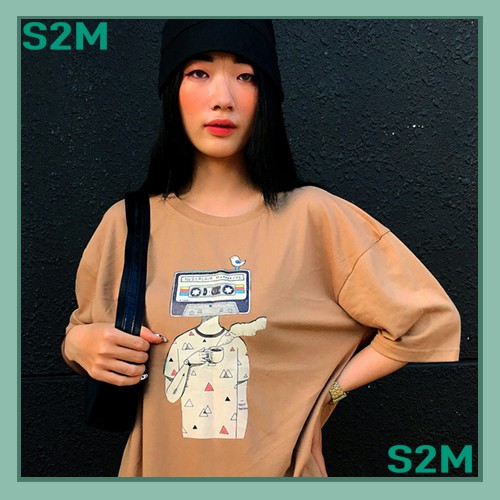 ÁO THUN FROM RỘNG ÁO THUN UNISEX FREE SIZE S2MUNISEX IN | BigBuy360 - bigbuy360.vn