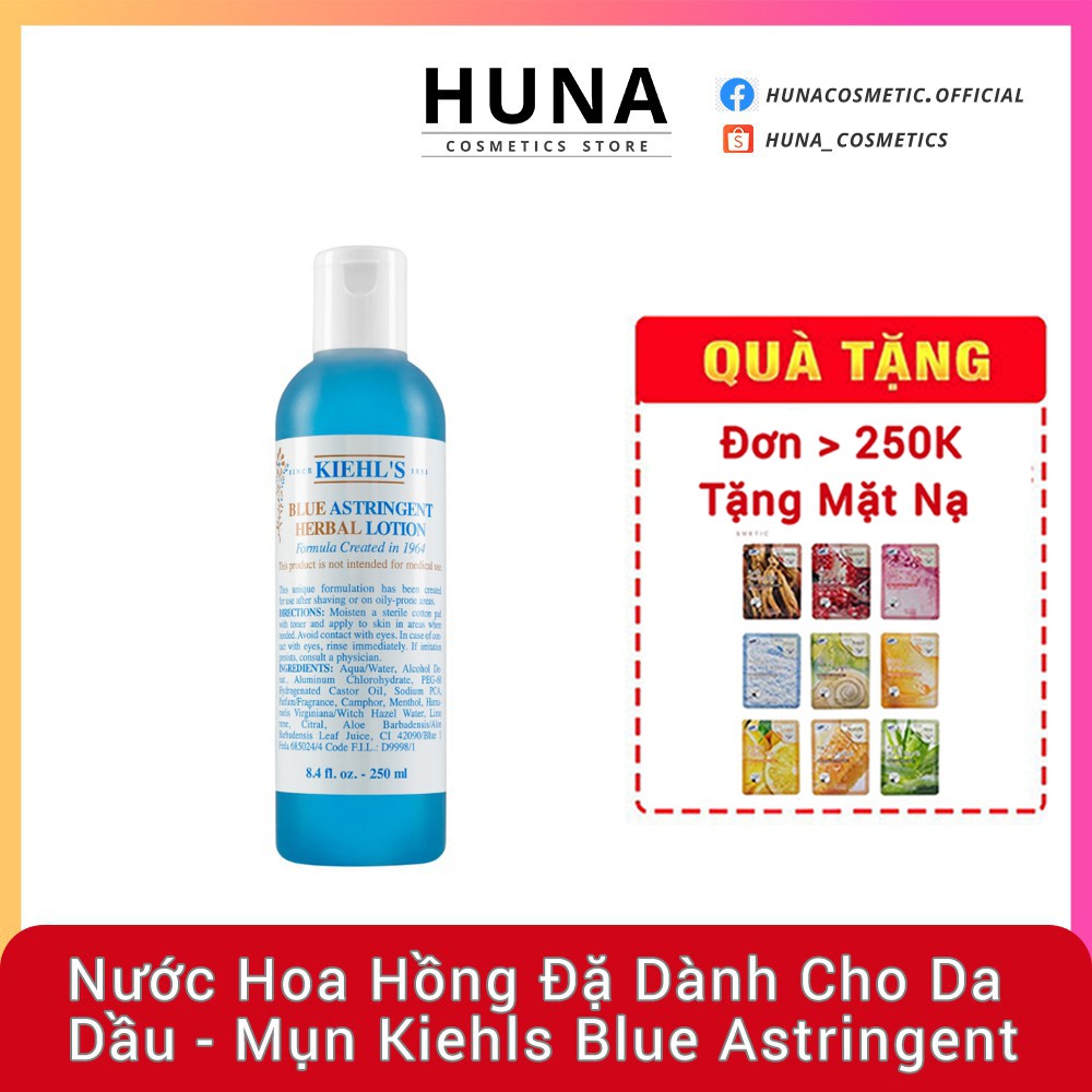[AUTH] NƯỚC HOA HỒNG ĐẶ DÀNH CHO DA DẦU, MỤN KIEHLS BLUE ASTRINGENT