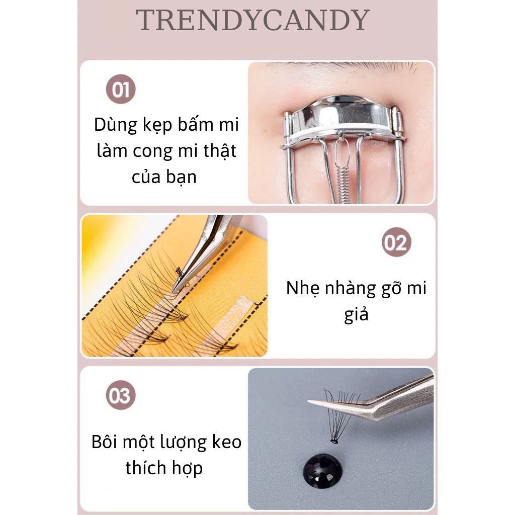 Mi giả chùm 9D cao  cấp tự nhiên TẶNG KEO