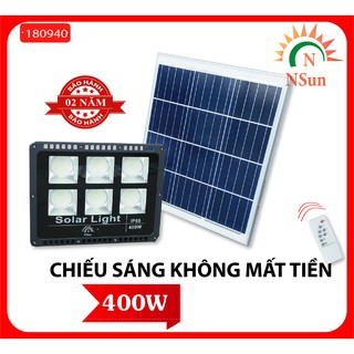 ĐÈN PHA LED NĂNG LƯỢNG MẶT TRỜI 400W - IP65 NSUN CẢM BIẾN THÔNG MINH 1809-400