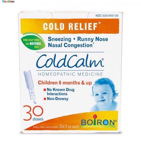 Nước muối uống ColdCalm Boiron giảm hắt hơi, sổ mũi, nghẹt mũi 6M+ hộp 30 tép
