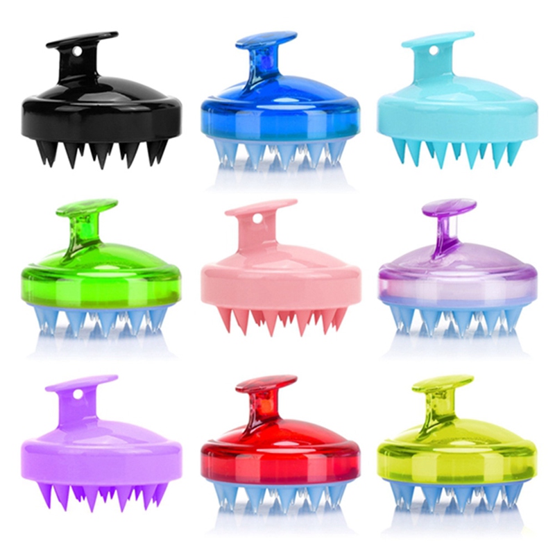 [Hàng mới về] Lược silicon mềm mát xa da đầu cầm tay tmdyx