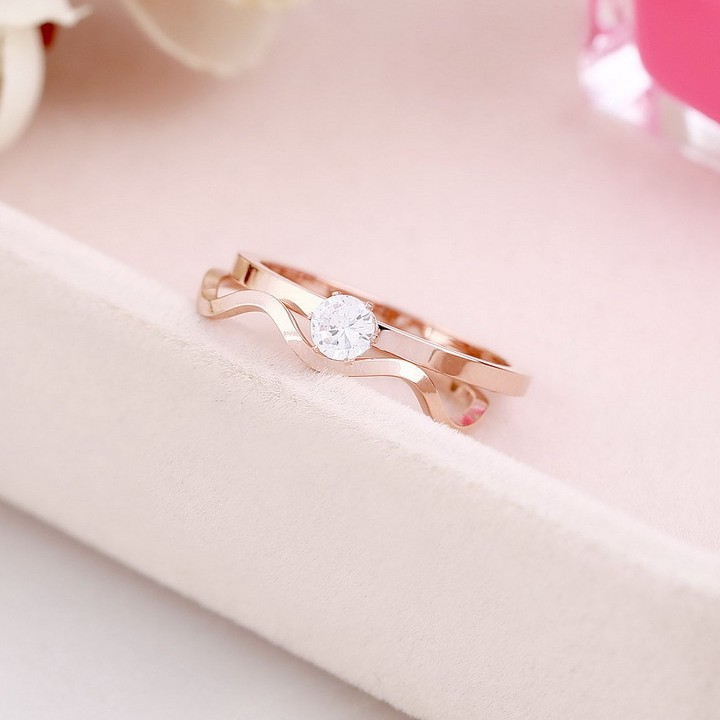 Bộ 2 Chiếc Nhẫn Titan Ko Rỉ TT 2044