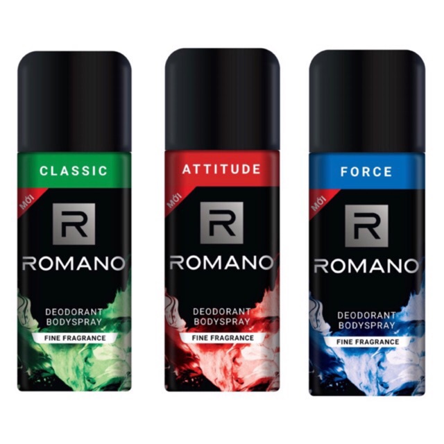 Xịt khử mùi nước hoa nam Romano Classic/ Attitude 150mlSịt nách nam