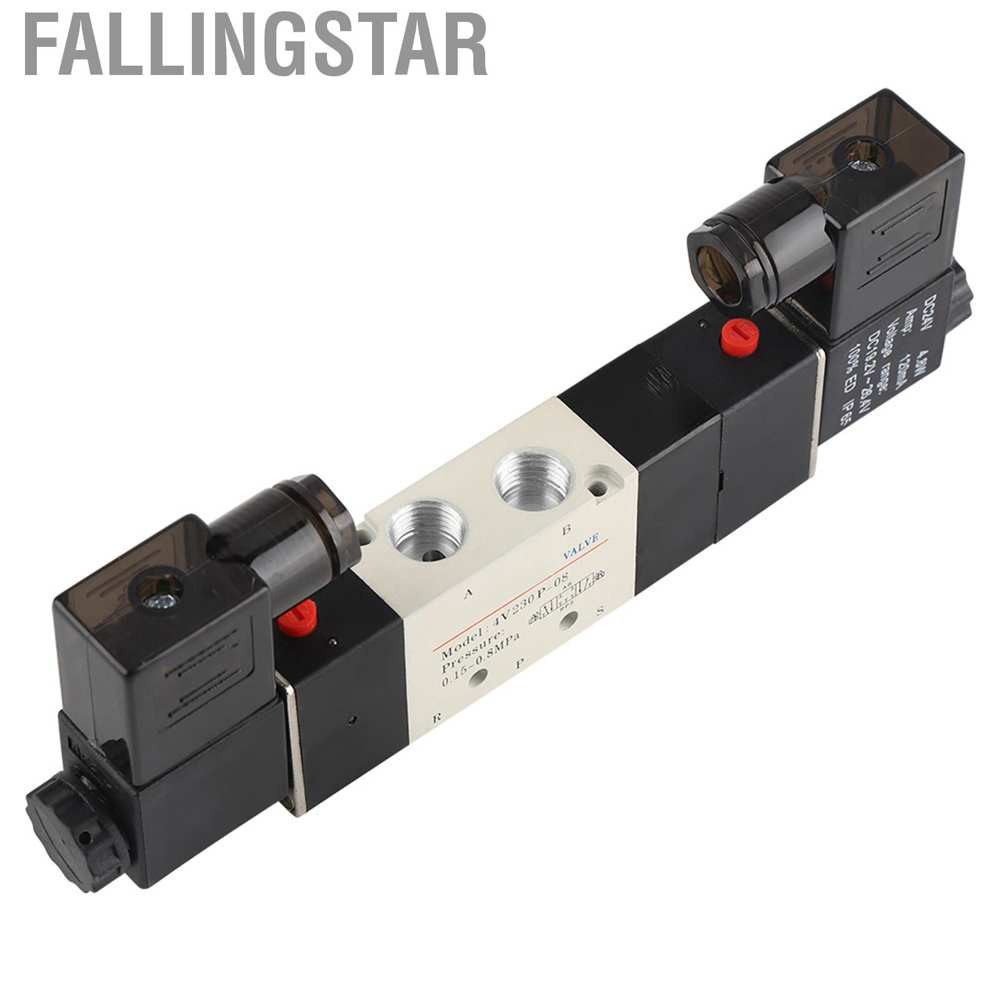 Van Điện Từ 5 Chiều Dc 24v Bsp 1 / 4 Normally 0.15-0.8mpa 4v230-08p