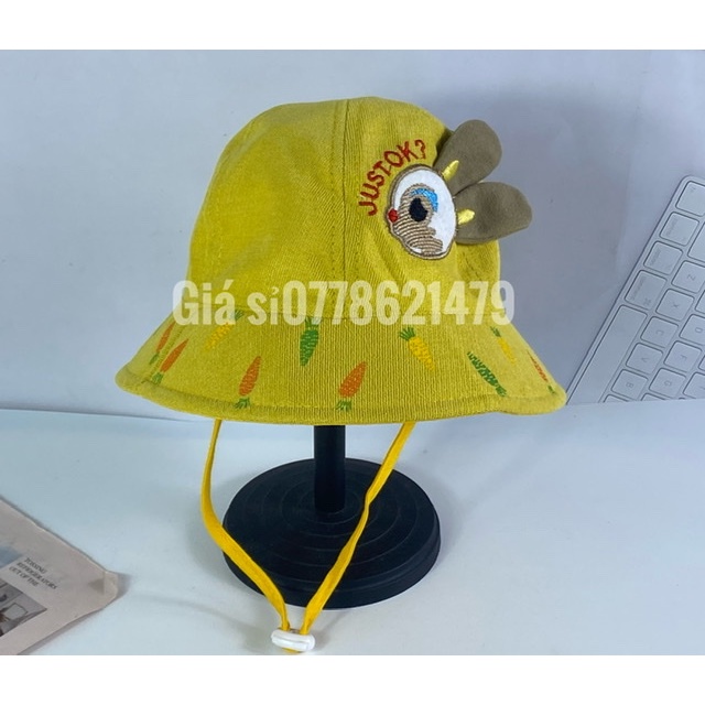 mũ bo nhung sơ sinh thỏ  3 tháng đến 1 tuổi - nón vải nhung mịm cực xinh