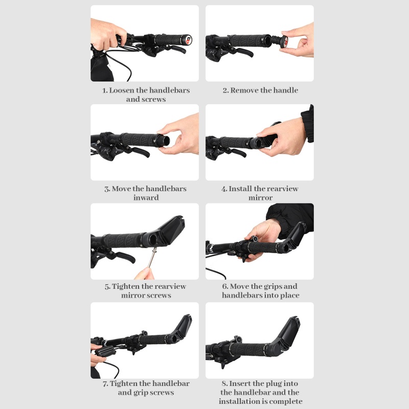 QQ Gương Chiếu Hậu Xoay 360 Độ Gắn Tay Lái Xe Đạp