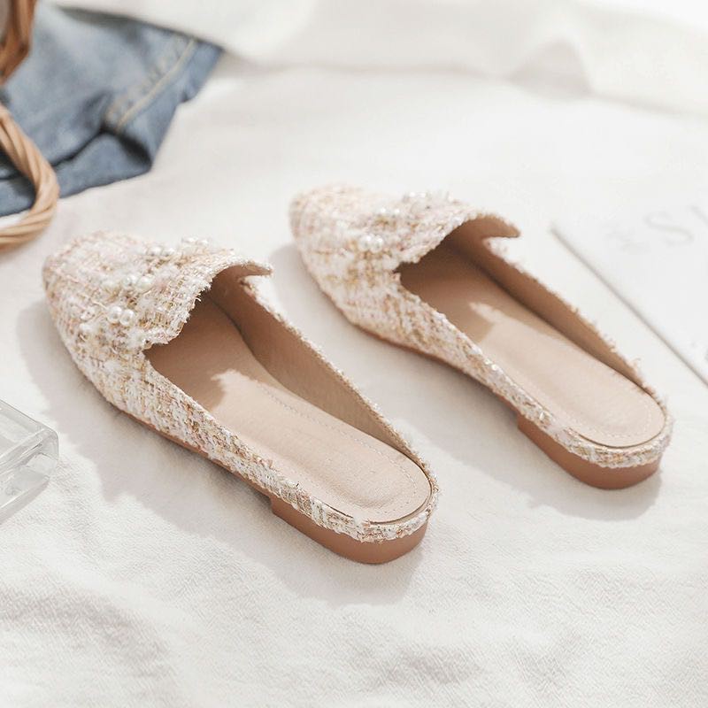 Giày Sandal Đế Bằng Plus Size Chống Trượt Thoải Mái Cho Nữ