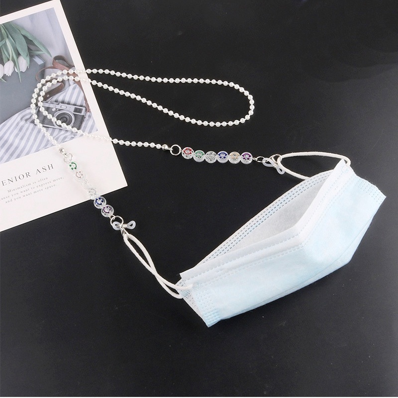 thời trang Chuỗi kính thời trang Dây Đeo Khẩu Trang Hình Mặt Cười Hoạt Hình Phong Cách Hàn Quốc Dành Cho Trẻ Em