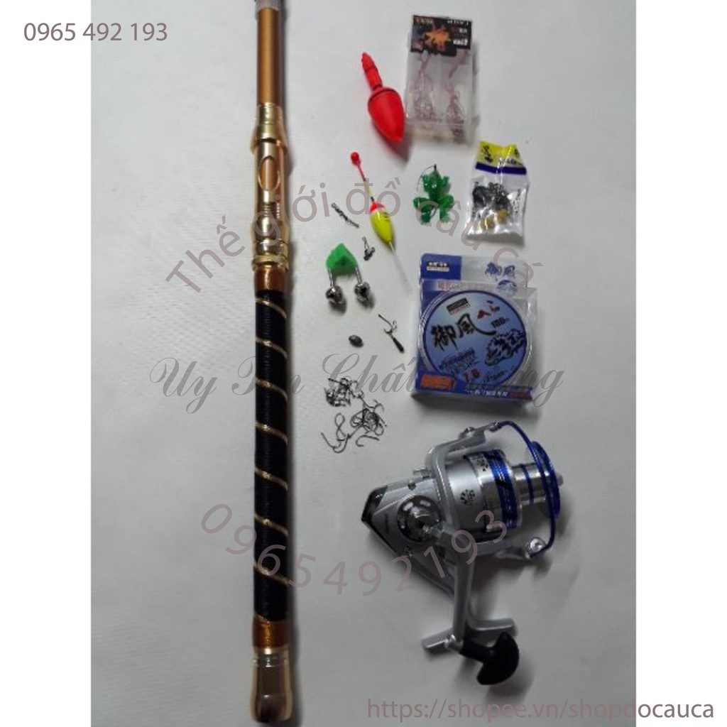 Bộ cần tiga 3m6 và máy yumoshi 7000 kèm phụ kiện ( rẻ vô địch )