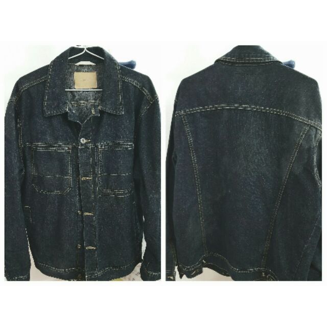 Denim jacket đen