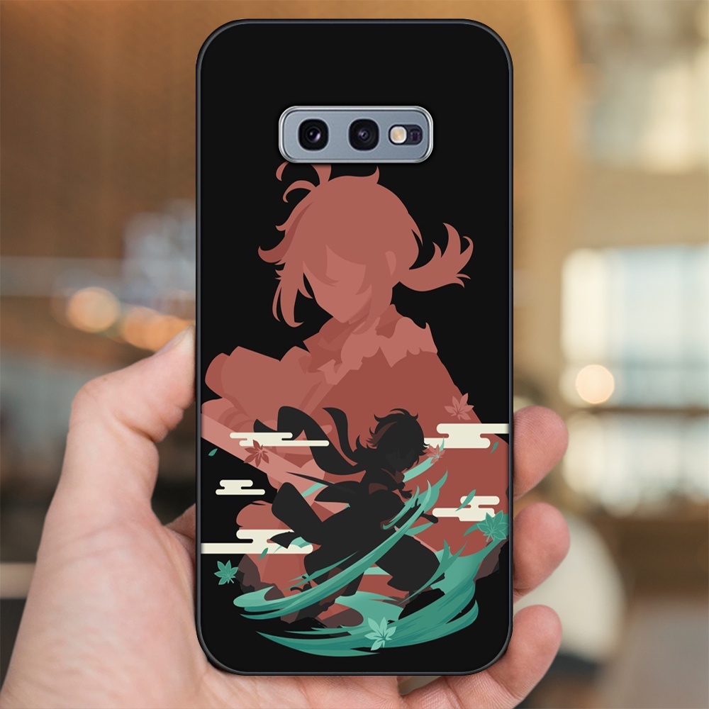 Ốp lưng Samsung S10e viền đen in hình Kazuha Genshin Impact