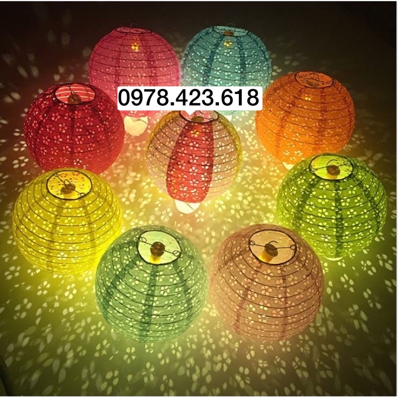 Đèn lồng giấy ánh sáng xuyên qua - đèn lồng trung thu (chưa có led)