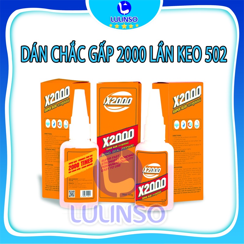 Keo dán đa năng X2000 dán tất cả các vật liệu trong nhà, dán tất cả các vật liệu bằng sắt, gỗ, thủy tinh, sành sứ
