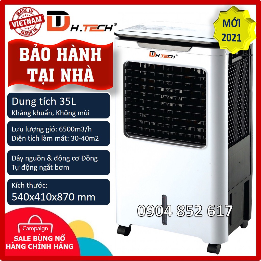 💥Bảo hành tại nhà💥 Quạt điều hoà làm mát hơi nước phun sương 30L 35L H-TECH RaiKa Đạt Tường, Quạt Điều Hòa Việt Nam