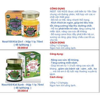 Lọ Yến Sào Nest100 Kid dành cho bé biếng ăn