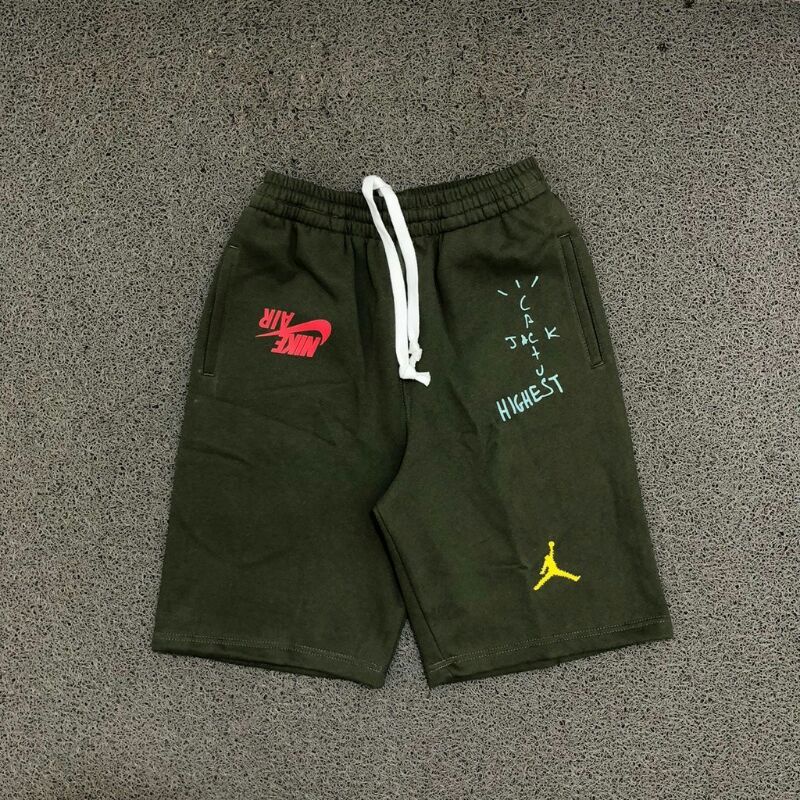 AIR JORDAN Quần Ngắn Jordan X Xương Rồng Màu Xanh Lá